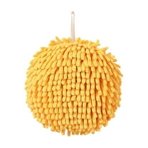 Arestory 2024 New Absorbent Hanging Hand Towel Ball for Kitchen & Bathroom,Quick Dry Chenille Plush Hand Towel Puff Ball Hand Towels, Bathroom Hand Towels Soft Plush Hand Dry Towels, 6.7Inch (Orange)