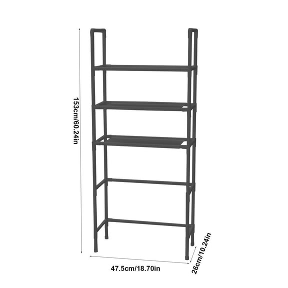 Arestory 3 Tier Over The Toilet Rack, Shelf Bathroom, Bathroom Stand Organizer Space Saver, Black