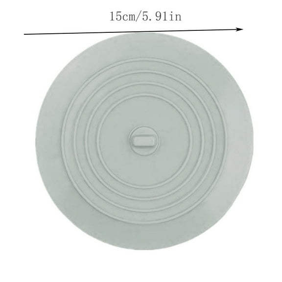 Arestory Bathtub Drain Stopper 1 Pack, 5.91 inches Silicone Tub Stopper Shower Drain Cover, Bath Tub Plug Hair Stopper,Universal Flat Suction Renter Friendly Bath Accessories (Grey, 5.91 inch)