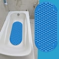 thumbnail image 1 of Arestory Bathtub and Shower Mats, Extra Long Non-Slip Bath Tub Mat 35 x 16 Inch, Machine Washable Bathmat with Suction Cups & Drain Holes for Bathroom Floor, Blue, 1 of 8