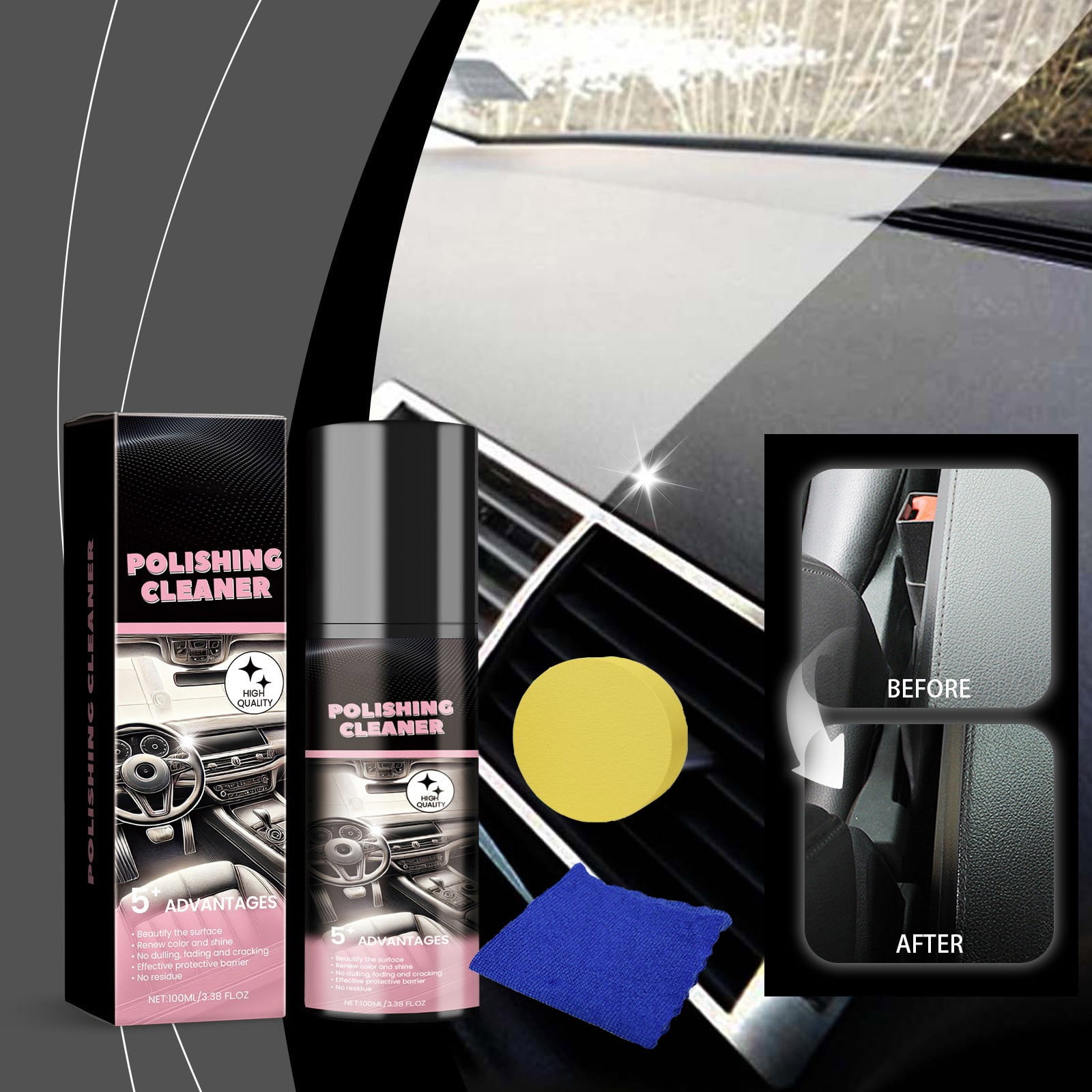 Arestory Car Interior Cleaner, 2025 New Polishing Cleaner for Interior ...
