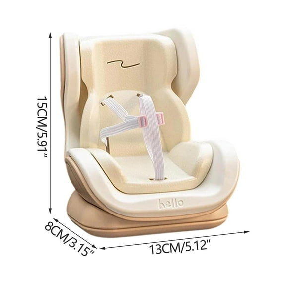 Arestory Doll Car Seat for Dolls with Soft Cushion, Air Vent Clip and Desktop Stand, Cute and Functional Car Ornament for Doll Fans and Doll Collectors