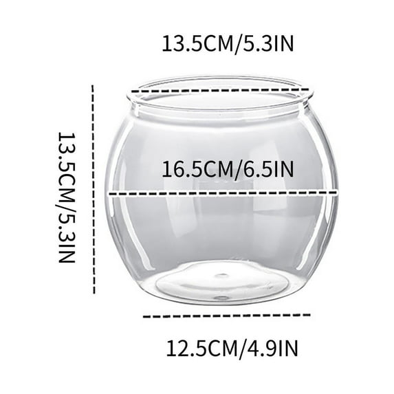 Arestory Fish Tank Clear Container Plastic Plants Desk Clear Ecologically Bottle Tabletop Ornament Desk Fish Tank Fish Living Tank