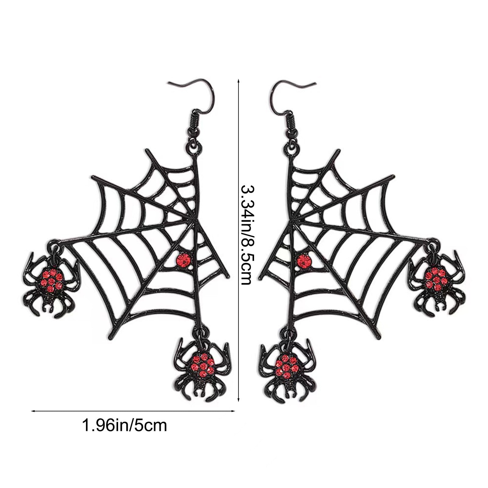Halloween Rhinestone Spider Stud Earrings