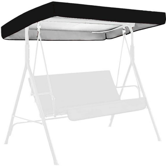 Arestory Heavy-Duty Swing Chair Canopy Replacement - Waterproof and Windproof Rip-Proof Top Cover for 3-Seater Garden Swing Seat(Black,84x48x9inch)