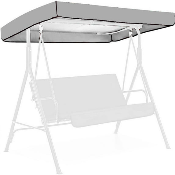 Arestory Heavy-Duty Swing Chair Canopy Replacement - Waterproof and Windproof Rip-Proof Top Cover for 3-Seater Garden Swing Seat(Grey,84x48x9inch)