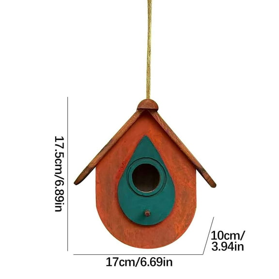 Arestory Hummingbird House, Window View Wooden Bird Houses for Outside Hummingbird Houses for Nesting, Hanging Chickadee House for Indoor Outdoor with Hemp Ropes