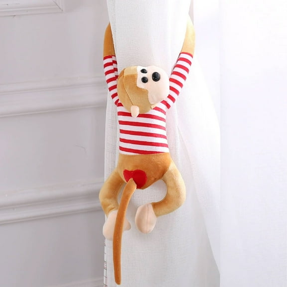 Arestory Long Arm Hanging Monkey Stuffed Animals,Curtain Monkey Plush Toy Birthday Xmas Gift for Kids (28Inch)