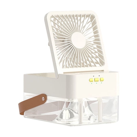 Arestory Misting Fan - 1200Ah Rechargeable, 50ml Water Tank, Foldable 180° with Mist Spray, 3-Speed Personal, Charger for Travel, Outdoors, Makeup & More(White)