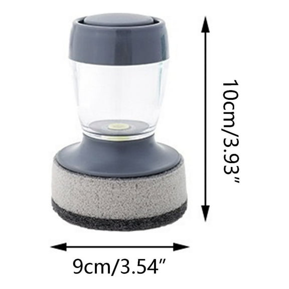 Arestory Multifunctional Pressing Cleaning Brush, Soap Dispensing Palm Brush, Dish Brush with Handle, Round Dish Brush, Dish Brush with Soap Dispenser, Kitchen Brush for Dish Pot Pan Sink Cleaning