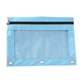 thumbnail image 2 of 3 Hole Pencil Pouch For Binder 2 Pack Purple Tulip Pencil Pouches - Clear Window 3-Ring Binder Pencil Cases For School Student Organization Supplies 2 of 11