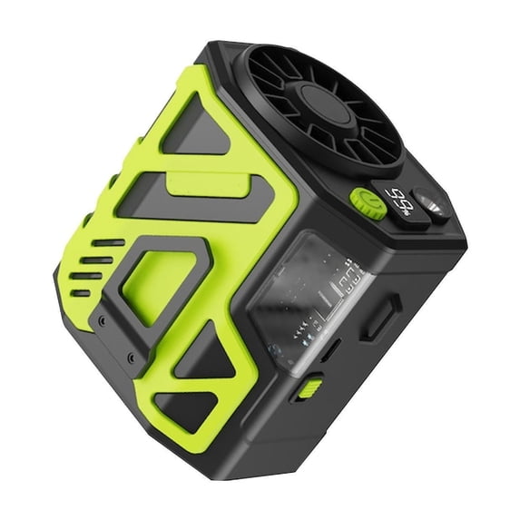 Arestory Portable Waist Fan 6000mAh Rechargeable, Portable Wearable Fan Hand with 24H of Working Time, 3 Speeds 6000RPM Strong Airflow, Personal Fan for Travel, Mountain Climbing, Work, Outdoor, Green