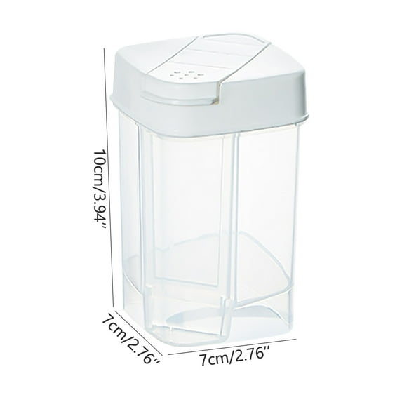 Arestory Spice Shaker Jars, Plastic Seasoning Shaker Box Condiment Set for Travel, Seasoning Storage Containers,White