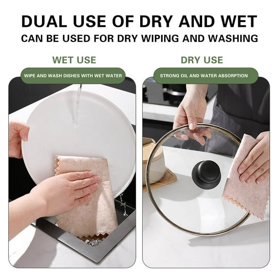 Arestory Thickened Magic Cleaning Cloth,5 Pcs Lint Free Cloth,Reusable Microfiber Cleaning Rag for Windows,Mirror,Glass,Car,White