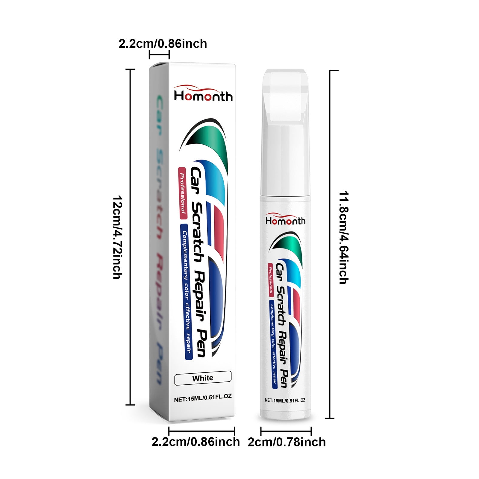 Arestory Touch Up Paint for Cars, Car Paint Scratch Repair, Two-In-One Car Touch Up Paint Fill Paint Pen, Quick & Easy Solution to Repair Minor Automotive Scratches (White)