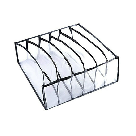 Arestory Underwear Organizer, Foldable Bra Underwear Organizer Drawer Divider Storage Organizer for Underwear, Socks, Ties, Bras, Women Underwear Storage Compartment Box (Black)