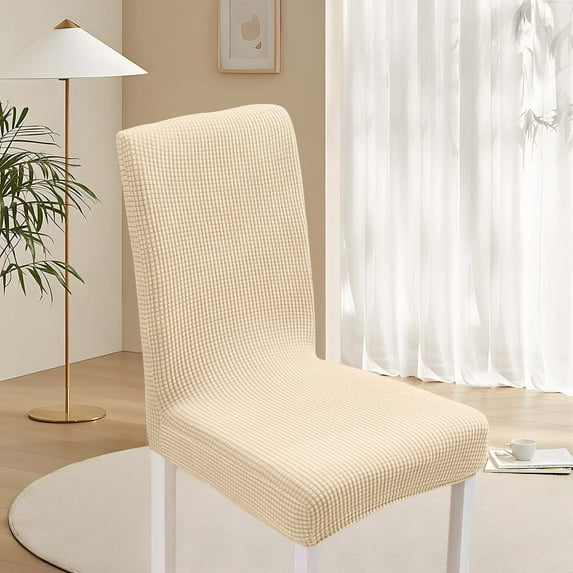 Arestory Velvet Stretch Chair Covers for Dining Room Set of 1, Soft Fit Removable Washable Kitchen Chair Slipcover Protector