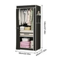 thumbnail image 1 of Arestory Wardrobe Closet,Portable Closet for Bedroom Steel Pipe Strong and Sturdy Black Portable Closets for Hanging Clothes with Hanging rods, 2 Storage Shelves and Side Pockets, 1 of 5