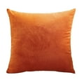 thumbnail image 1 of Arestory Warm Orange Colored Solid Velvet Throw Pillow Covers, Cozy Soft Accent Pillow Cases for Sofa Couch Bed and Living Room - 18"x18", 1 of 8