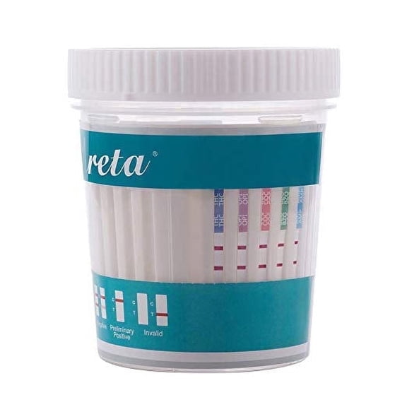 Areta 5 Panel Instant Urine Drug Test Cups for Cocaine, Marijuana, Amphetamine, Benzodiazepines, Opiates, 10 Ct