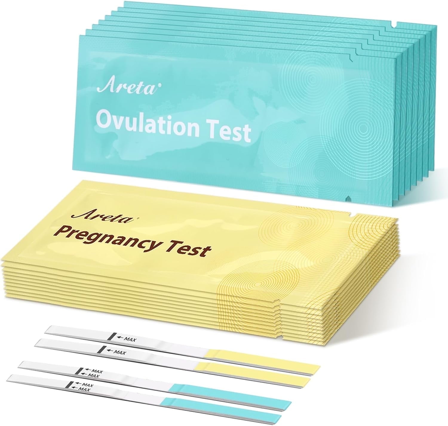 Areta Ovulation & Pregnancy Test Kit, Early Result, 20 Ovulation Tests and 10 Pregnancy Tests