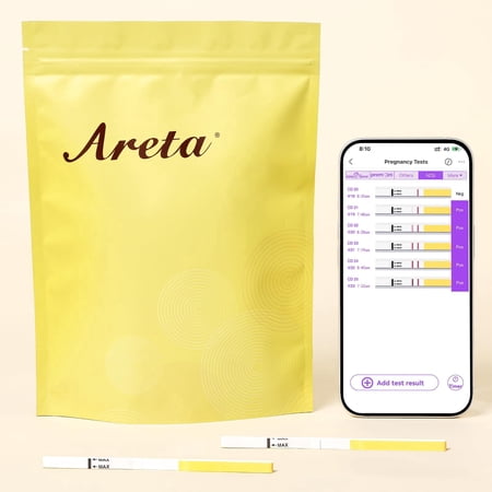 Areta Pregnancy Test Strips: 20-Pack hCG Tests for Early Detection Before Your Missed Period | EXP July11,2026