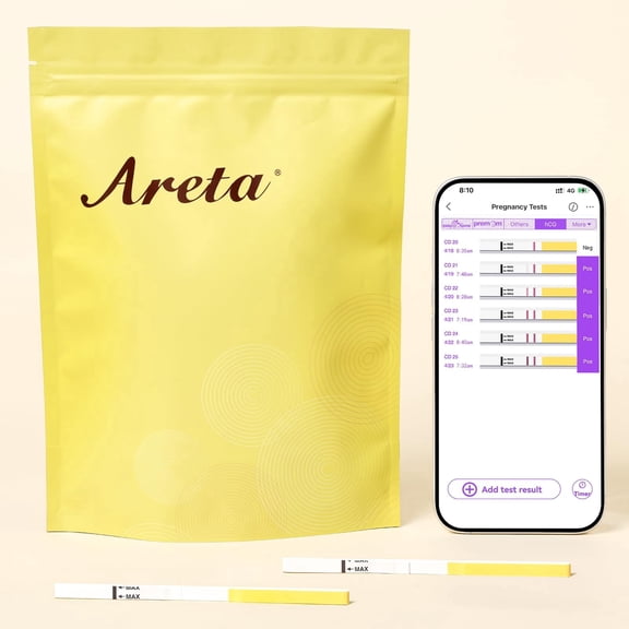 Areta Pregnancy Test Strips: 20-Pack hCG Tests for Early Detection Before Your Missed Period | EXP July11,2026
