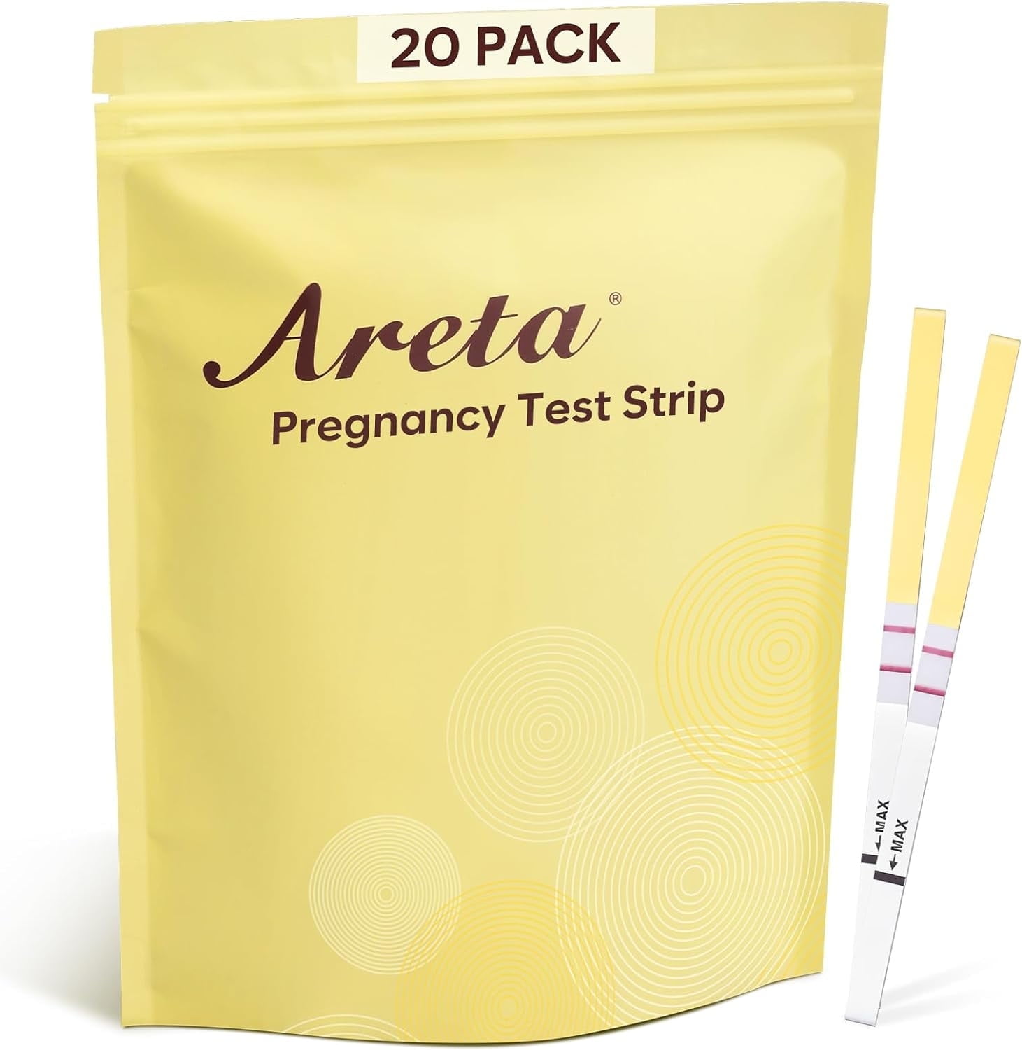 Areta Pregnancy Test Strips: 20 Pack hCG Tests