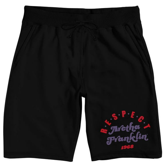 Aretha Franklin R.E.S.P.E.C.T. Men's Black Sleep Pajama Shorts