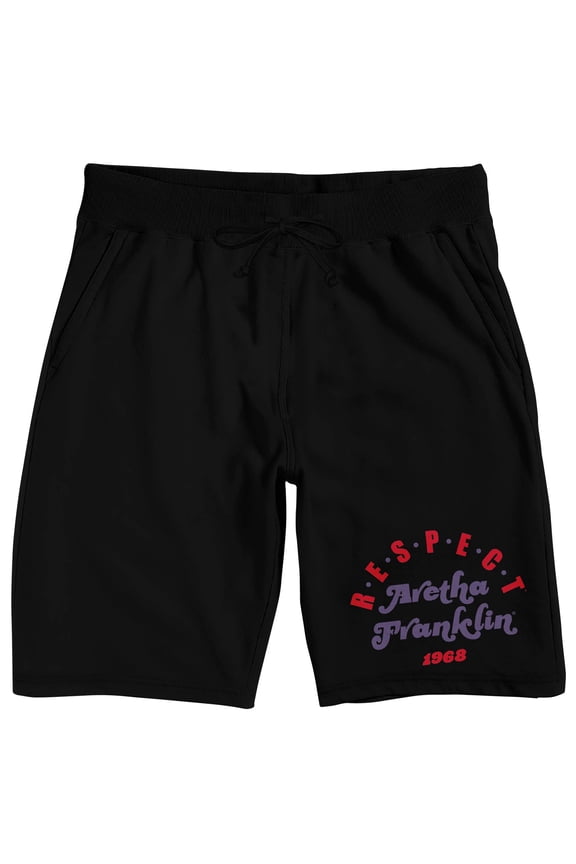 Aretha Franklin R.E.S.P.E.C.T. Men's Black Sleep Pajama Shorts