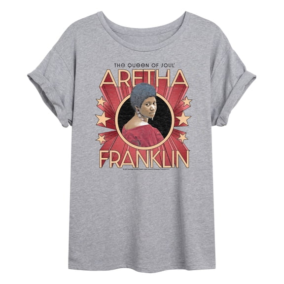 Aretha Franklin - The Queen of Soul - Women's Oversized Graphic T-Shirt