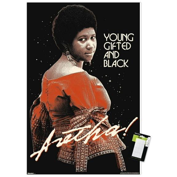 Aretha Franklin - Young Gifted And Black Wall Poster, 22.375" x 34"