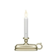 Arett Battery Operated Deluxe Window Candle White / Pewter