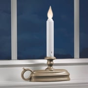 Arett Battery Operated Deluxe Window Candle White / Pewter