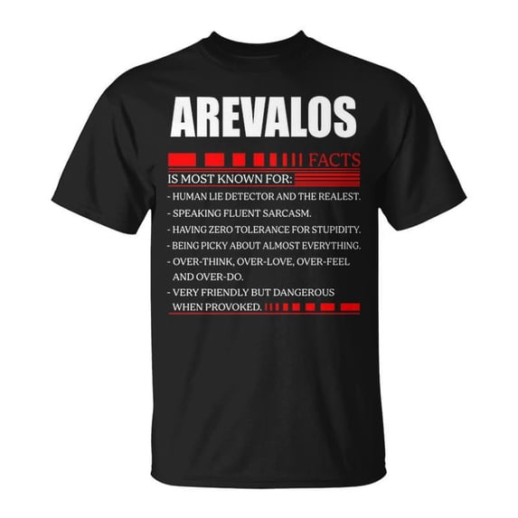 Arevalos Fact Fact Arevalos For Arevalos Fact TShirt - Walmart.com