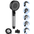 thumbnail image 1 of Arevtovis Shower Head, 5-Mode Massage Pulse Handheld Shower Head Set, High-Pressure Shower Head with Punch-Free Bracket and Long Hose, Easy Installation Without Tools, Black, 1 of 7