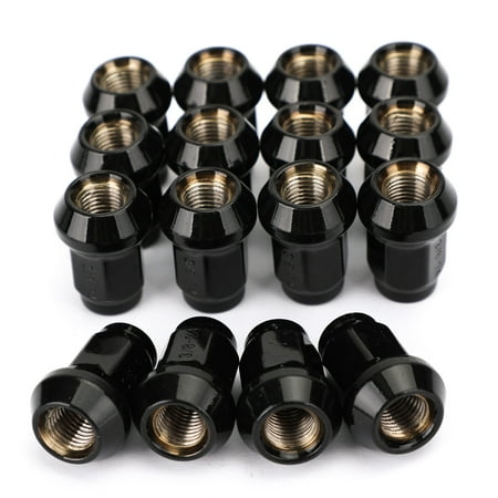 Areyourshop 16 Pack Black 3/8"-24 Tapered Lug Nuts For Polaris Ranger 700 RZR 900XP 800 570
