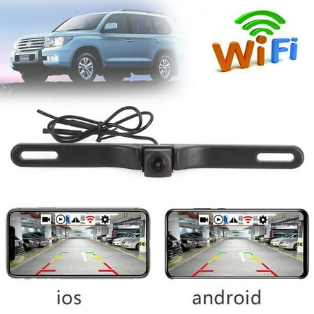 Areyourshop 170° WiFi Car Rear View Camera, Backup Wireless Camera, Black