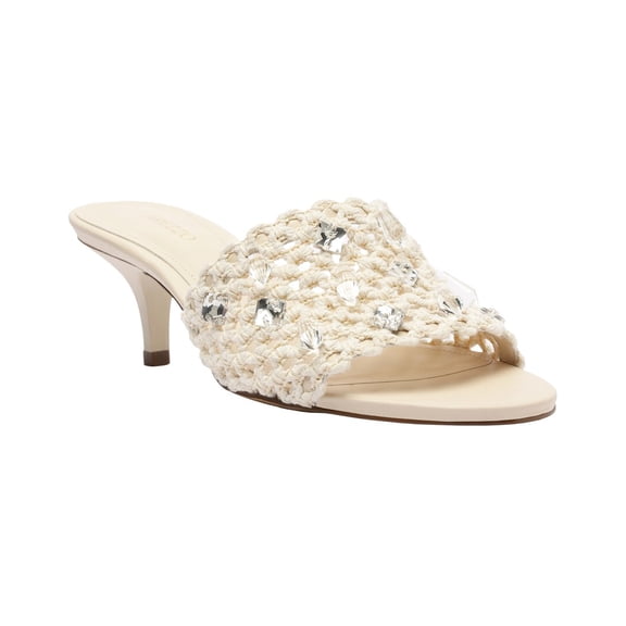 Arezzo Briella Fabric Sandal, 7, White