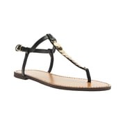 Arezzo Bristol Leather Sandal, 5, Black