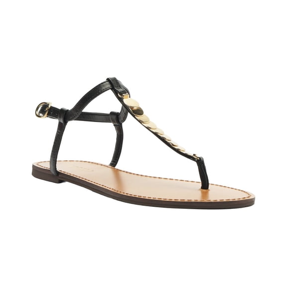 Arezzo Bristol Leather Sandal, 7, Black