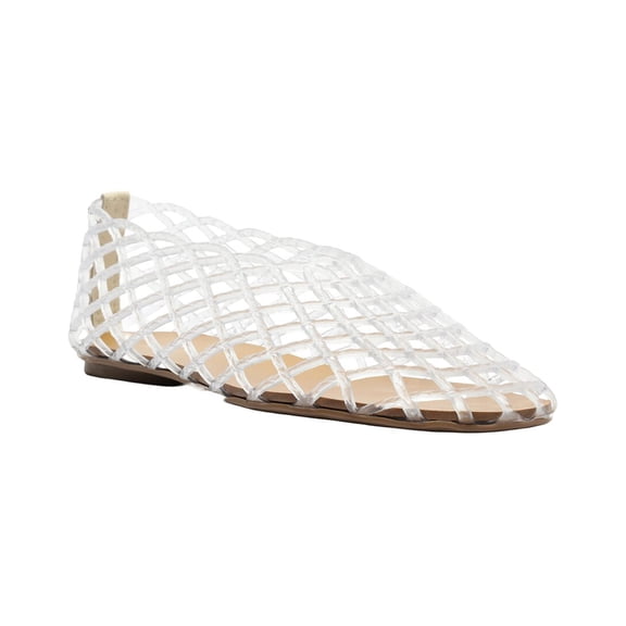 Arezzo Jada Ballet Flat, 37, Clear