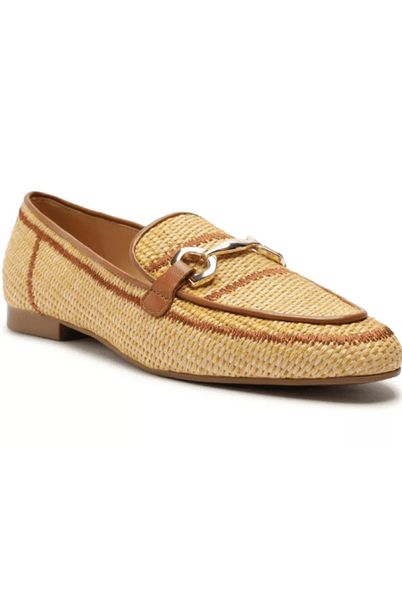 Women's Beige Emmy Raffia Loafers, 8 B