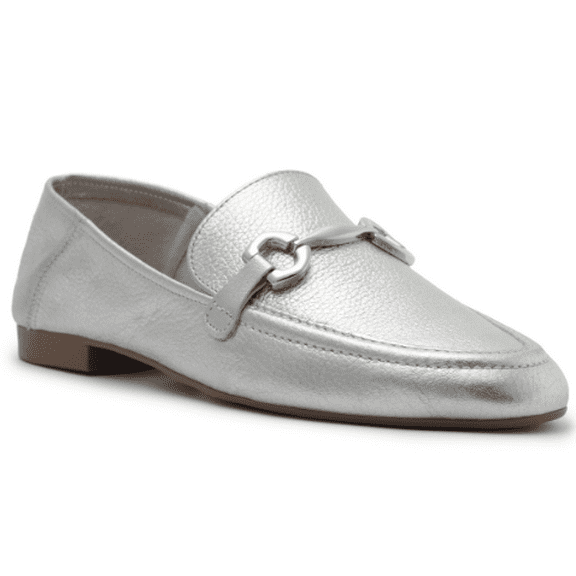 Arezzo Women's Silver Emma Loafer, 9 B
