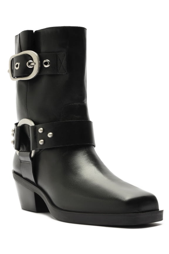 Womens Kaia Moto Booties Black 8.5M