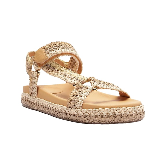 Arezzo Womens MYA Woven Round toe Flatform Sandals