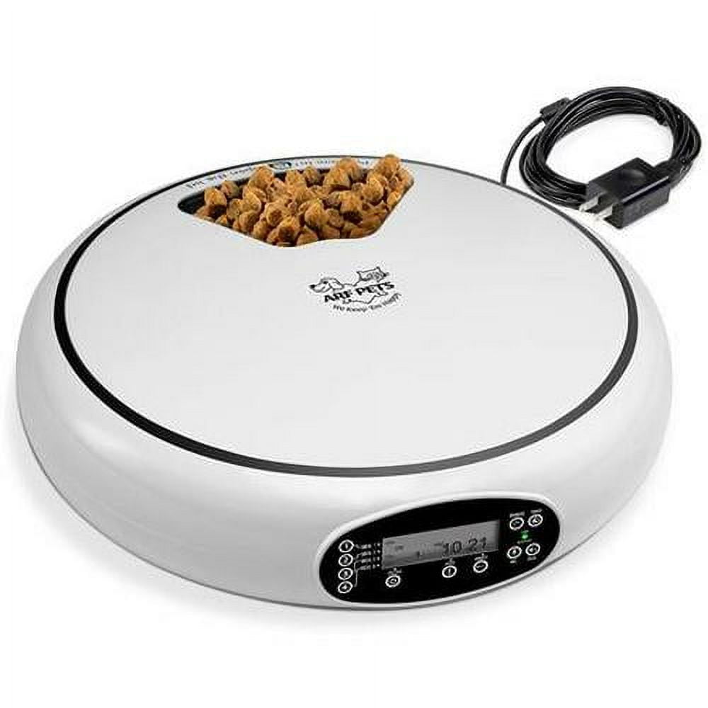 Arf Pets Automatic Pet Feeder, 5 Meal Food Dispenser for Dogs, Cats and Small Pets