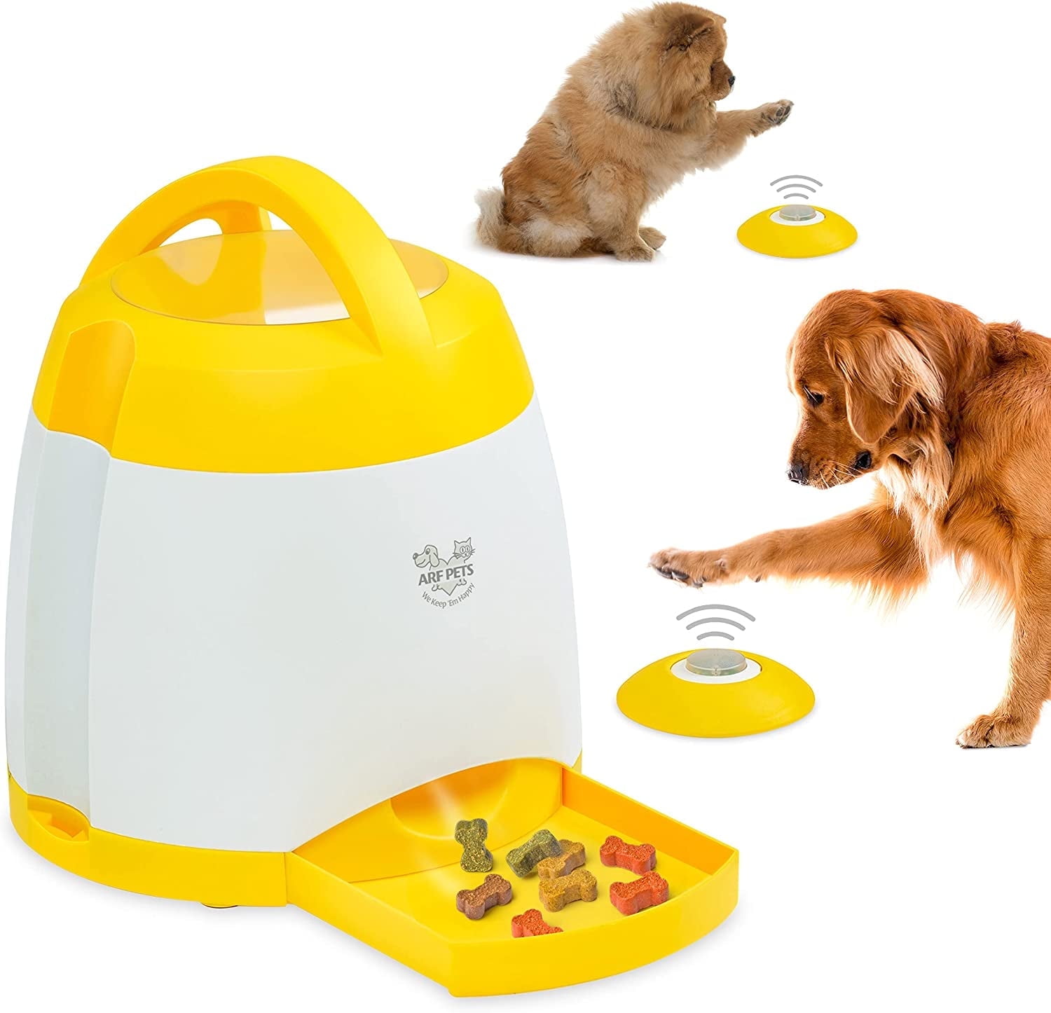 Arf Pets Dog Treat Dispenser with Remote Button for Training & Activity Toy