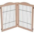thumbnail image 1 of Arf Pets Wooden Dog Gate Extension, 2-panel 360° configurable pet fence with two support feet, 89" x 30.5", 1 of 7