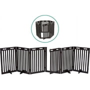 Arf Pets Indoor 6-Panel Wood Dog Gate with Door, 360  Configurable Pet Fence
